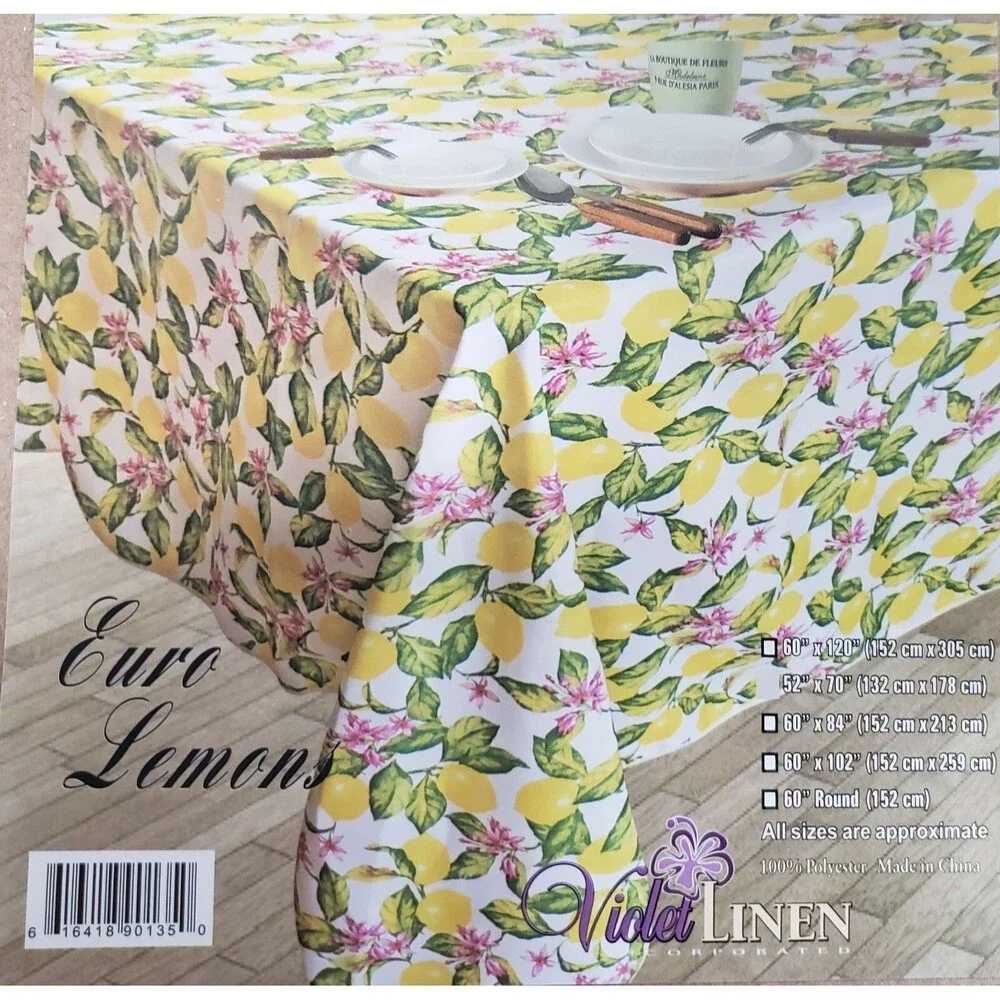 1 Printed Fabric Tablecloth, 52